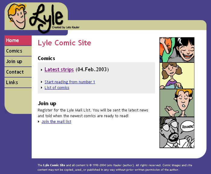 [Screenshot of Lyle website]